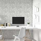 Arthouse Liquid Marble Grey Wallpaper with Metallic Glitter 10.05m Roll view 3