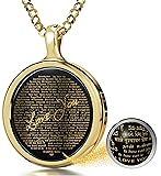 Gold Plated Silver Women's Love You Necklace I Love
