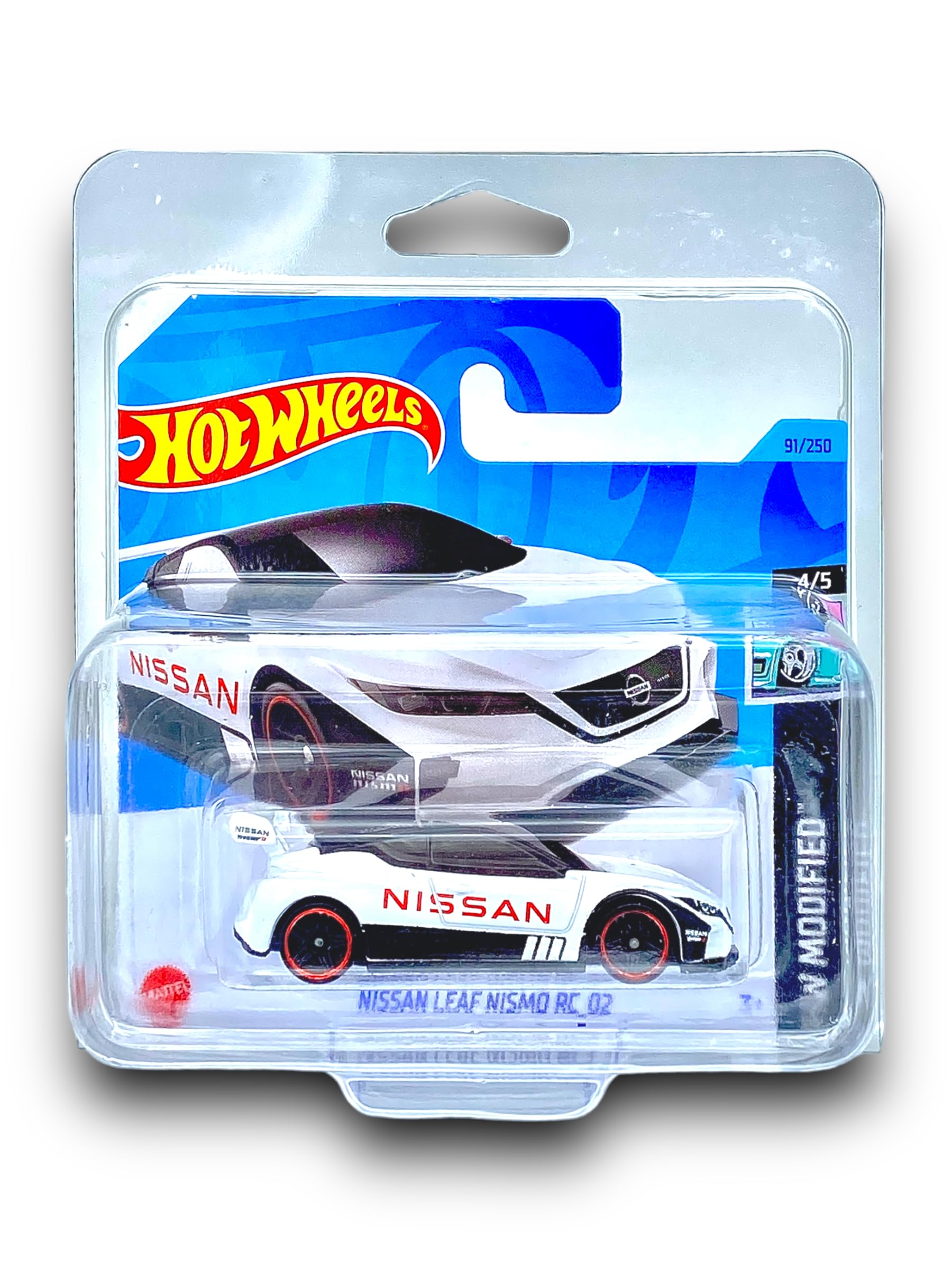 Hot Wheels Nissan Leaf Nismo RC_02 (White & Black) 4/5 HW Modified - 2023-91/250 (Short Card) - COMES IN A KLAS CAR KEEPER PROTECTIVE COLLECTORS CASE - HKK50