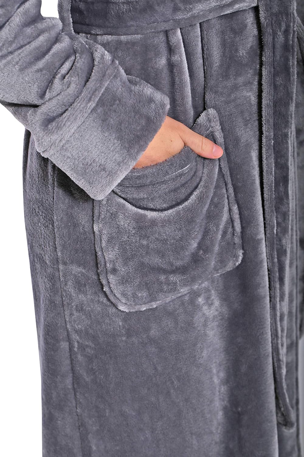 Women's Plush Soft Warm Fleece Bathrobe, Comfy Womens Robe at  Women’s Clothing store