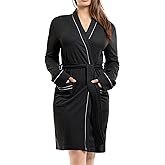 NY Threads Women's Robe Soft Knit Waffle Bathrobe Lightweight Knee-Length Loungewear