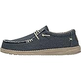 HEYDUDE Men's Wally Braided Slip On Loafer | Elastic Laces | Breathable Braided Textile Upper, Removable Cushioned Foam Insole, Flexible Outsole, Customizable Fit, Low Profile Design