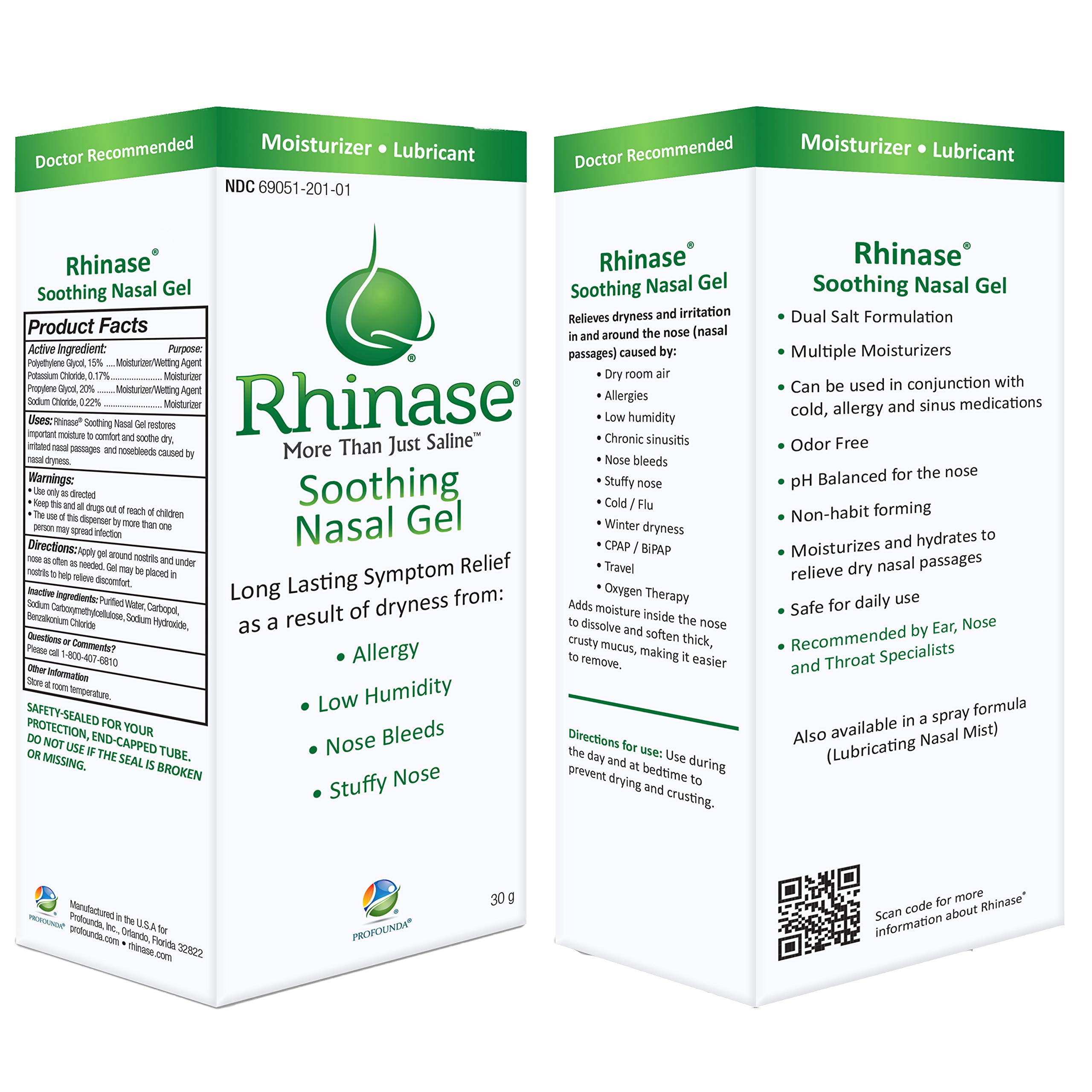 Rhinase Allergy Relief Lubricating Nasal Gel Steroid Free, Dual