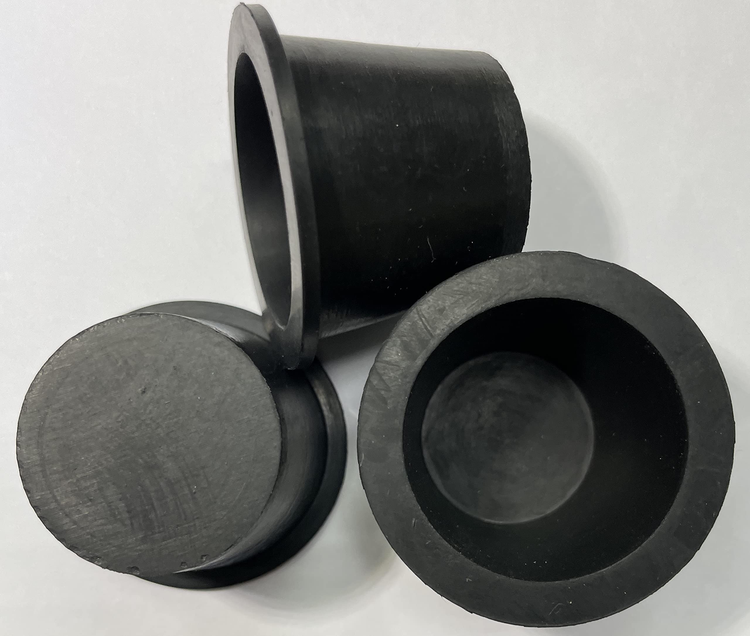 dexierp Protection Force Flanged Tapered insert Cap and Plug For 34-37mm 1-11/32" to 1-15/32" ID Hole Of Tube Bottle Openning (Pack of 5) Reusable Rubber