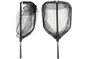 BLISSWILL Large Fishing Net Collapsible Fish Landing Net with Extendable Handle Knotless Nylon Fishing Net Safe Fish Net Durable Telescopic Dip Net for Fishing