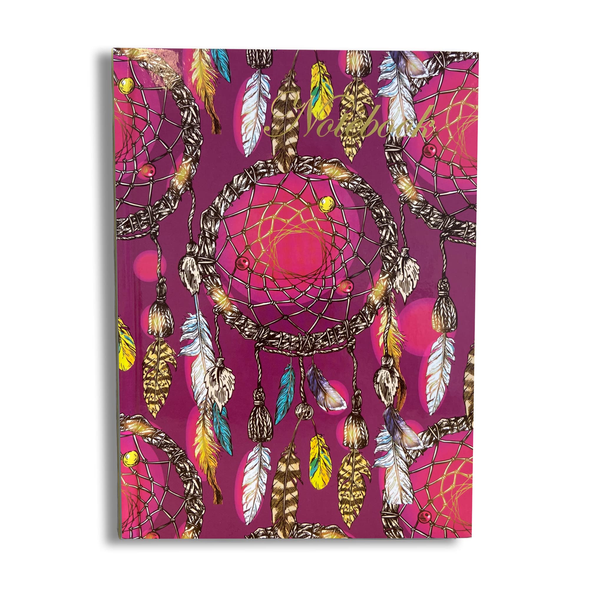 Maturi A5 Hardback Notebook, Dream Catcher Design with Gold Foil Detailing and Gloss Finish, Purple