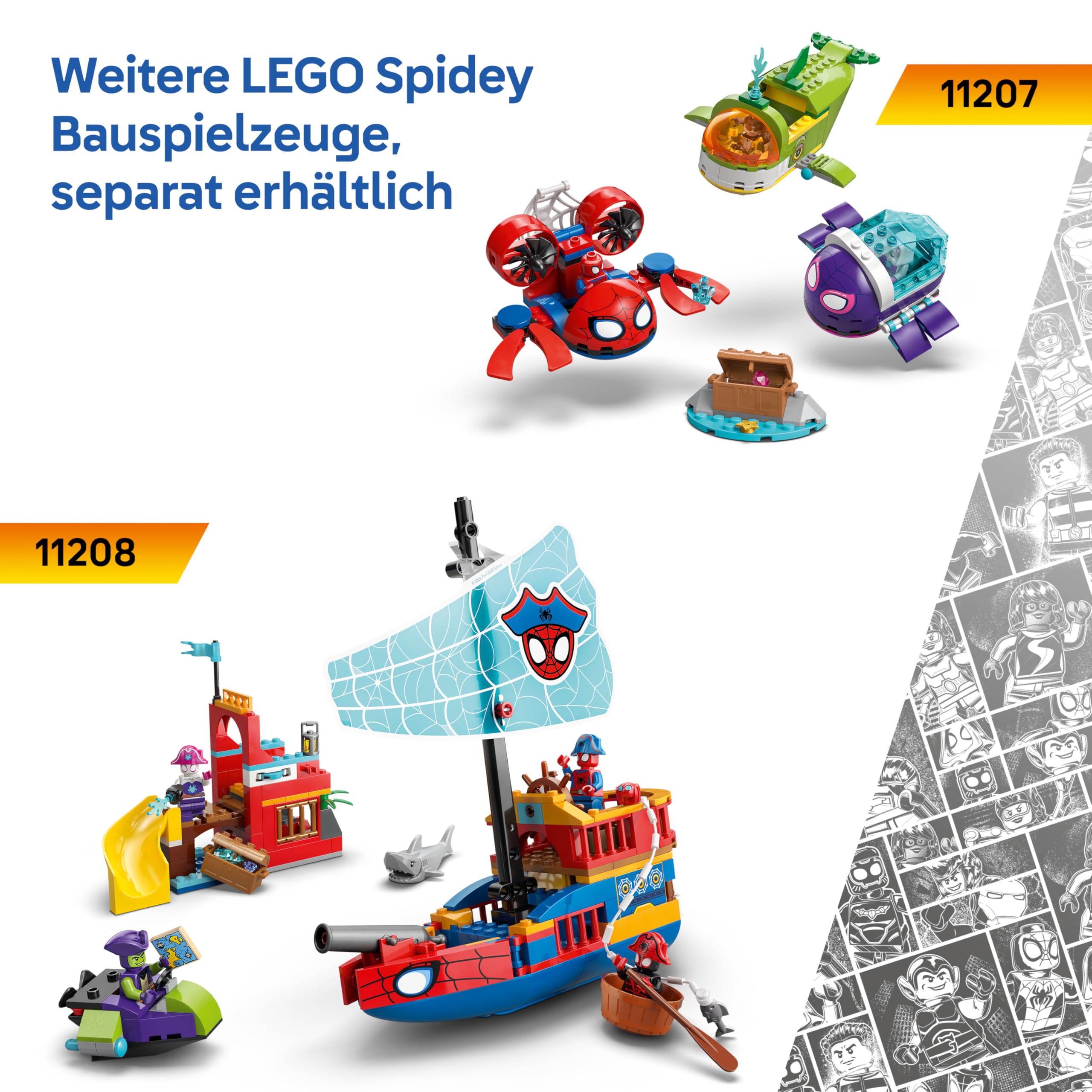 LEGO ǀ Marvel Spidey und Seine Super-Freunde Spidey auf Motorrad vs. Rhino - Superhelden Spielzeug mit Motorrad und 2 Minifiguren - Geschenk für Jungen ab 4 Jahren und Fans der Serie - 11206 7
