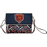 FOCO NFL Team Logo Printed Collection Foldover Purse Handbag Bag Tote
