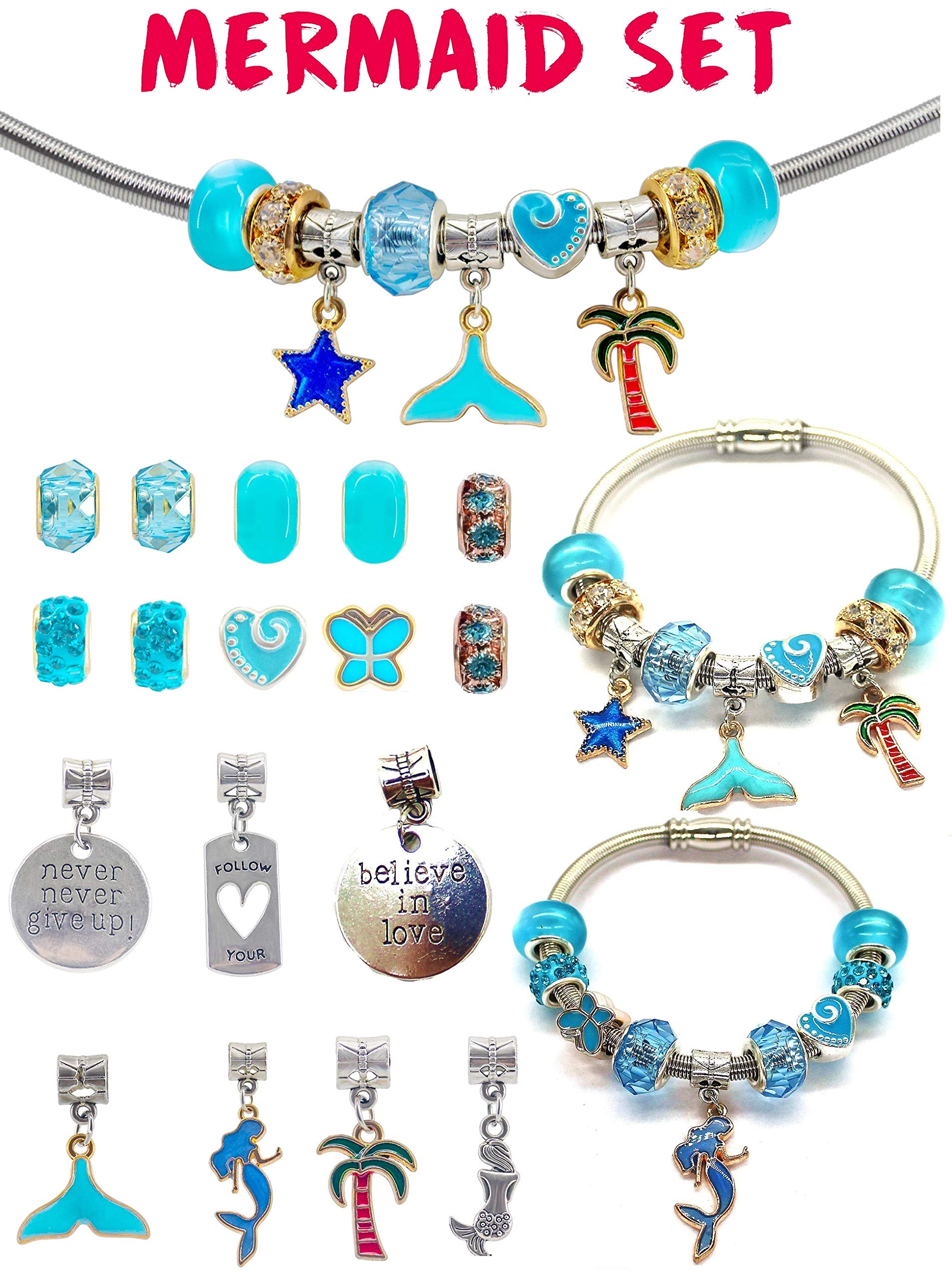 Buy Charm Bracelet Making Kit,Jewelry Making Supplies Beads,Unicorn