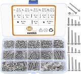 HAOCHEN M2.5 Screw Set 840 Stainless Steel Nuts Washers Assortment Kit