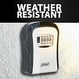 ZENO Key Safe Wall Mounted 4-Digit Lock Box Waterproof Heavy Duty view 4