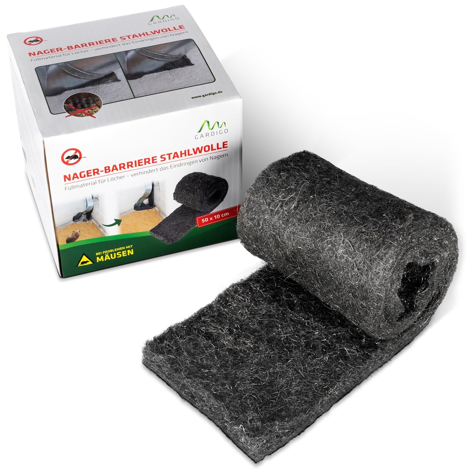 Gardigo steel wool against mice I For problems with mice and rats I 50 x 10 cm