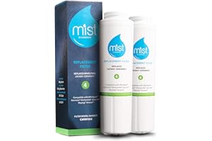 Mist UKF8001 Filter 4 Replacement for Maytag, Whirlpool Filter 4 Everydrop EDR4RXD1, 4396395, Kenmore 46-9005, RWF0900A Refrigerator Water Filter (2 Pack)
