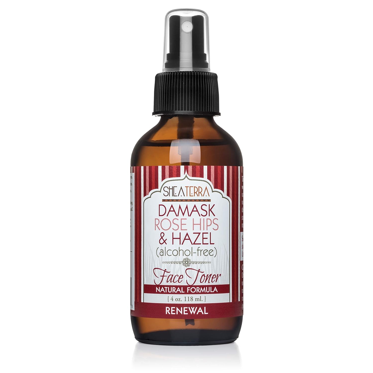 Shea Terra Organics Beauty Water, Toner & Face Mist – Damask Rose Hips & Hazel | Natural Daily Hydrating Toner with Anti-Aging Rose & Witch Hazel to Soothe & Cleanse Inflamed Skin & Fight Acne – 4 oz : Body Scrubs : Beauty