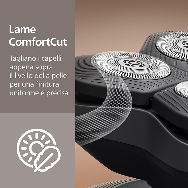 Head Shaver Pro Serie 7000- Rasoio per uomo e donna, testina flessibile a 360° e lame ComfortCut per una rasatura pulita e delicata sulla pelle, modello HS7980/15