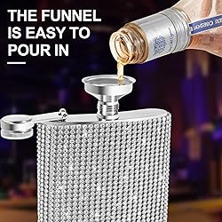 INSTOME Diamond Hip Flask,Flasks for Liquor for