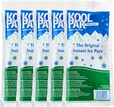 Koolpak 5 x Instant Ice Packs 12x29cm Single Use Cold Packs
