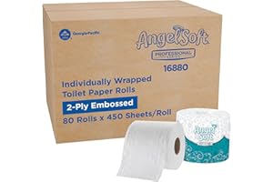Georgia-Pacific Angel Soft Ps 16880 White 2-Ply Premium Embossed Bathroom Tissue, 4.05-Inch Length X 4.0-Inch Width (Case of 