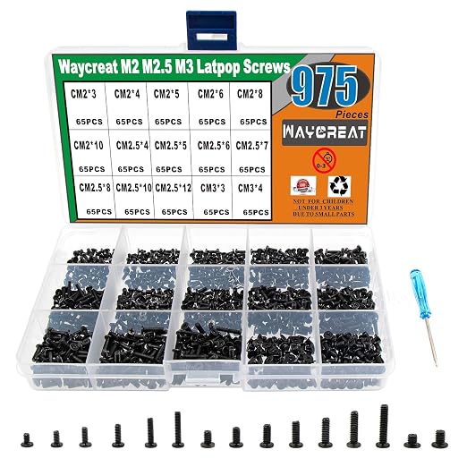 Easycargo Lot de 240 vis de rechange pour ordinateur portable, 12 Easycargo Lot de 240 vis de rechange pour ordinateur portable, 12