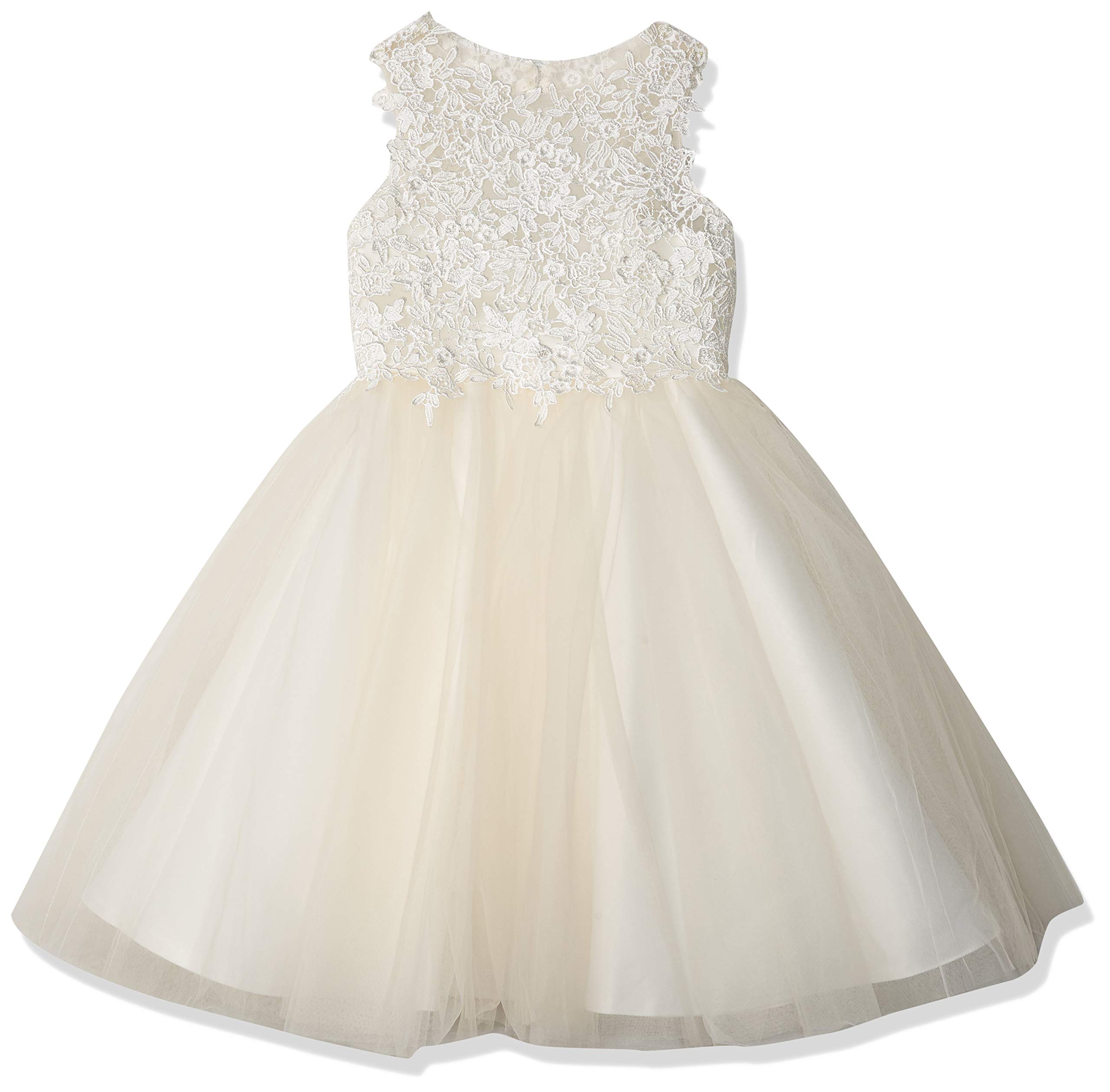 Miama Champagne Lace Tulle Wedding Flower Girl Dress Junior Bridesmaid Dress