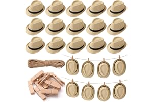Skicuff 16 Pack Cuban Hats Bulk Cuban Hat Banners Havana Night Birthday Party Decoration Wedding Celebration Accessories for Men Women(Apricot)