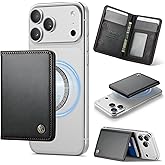 Defencase for Magsafe Wallet Magnetic Card Holder RFID Blocking, PU Leather Minimalist Phone Wallet for MagSafe Phones and Ca