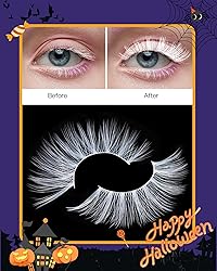 Outopen 5 Pairs White False Eyelashes for