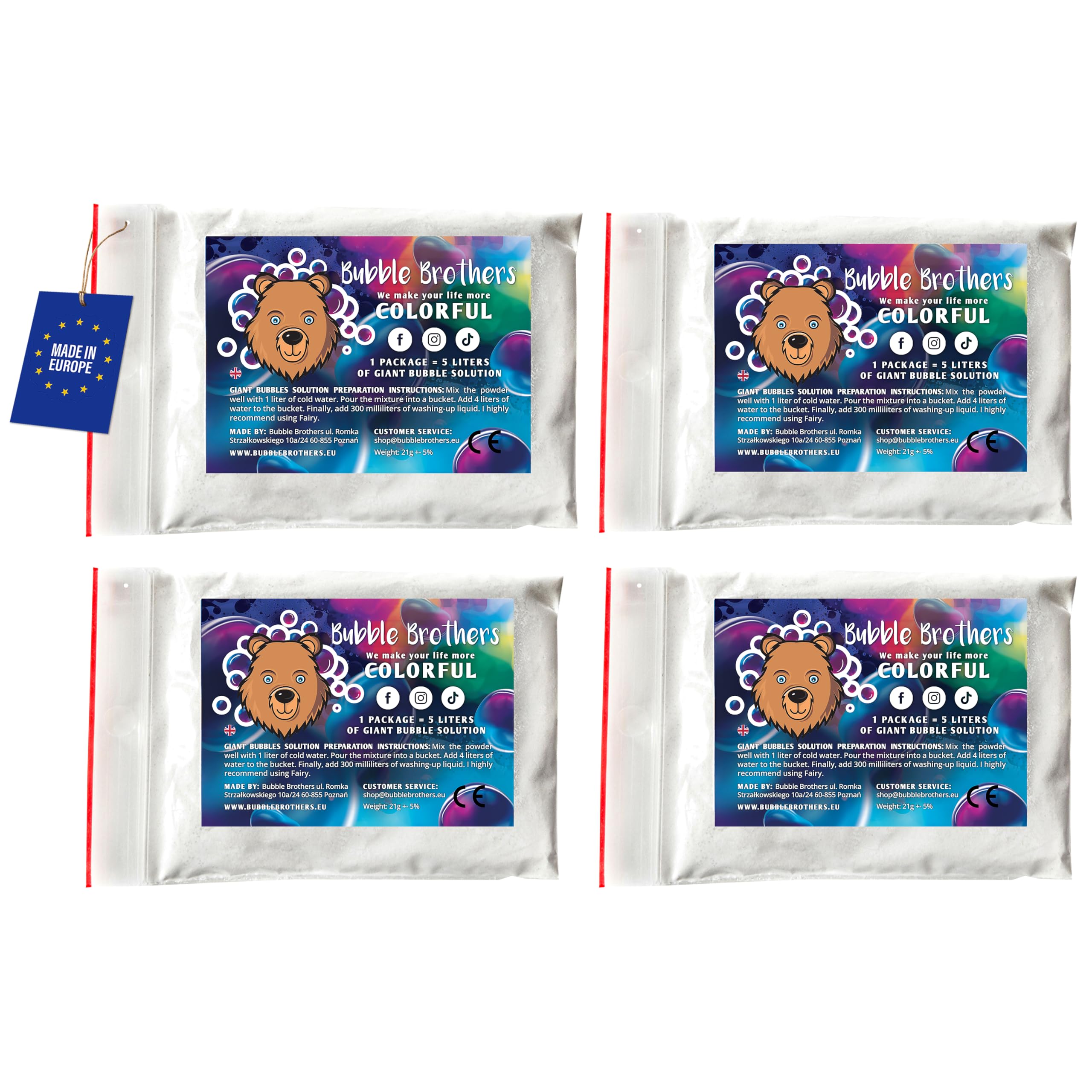 Bubble Brothers Bubble Mix for 10 Litre of Bubble Solution 2 x 5 Litre Bubble Mixture Refill for Giant Bubble Wand Bubble Machine Premium Bubble Mix for Garden Games (4 x 5L REV)