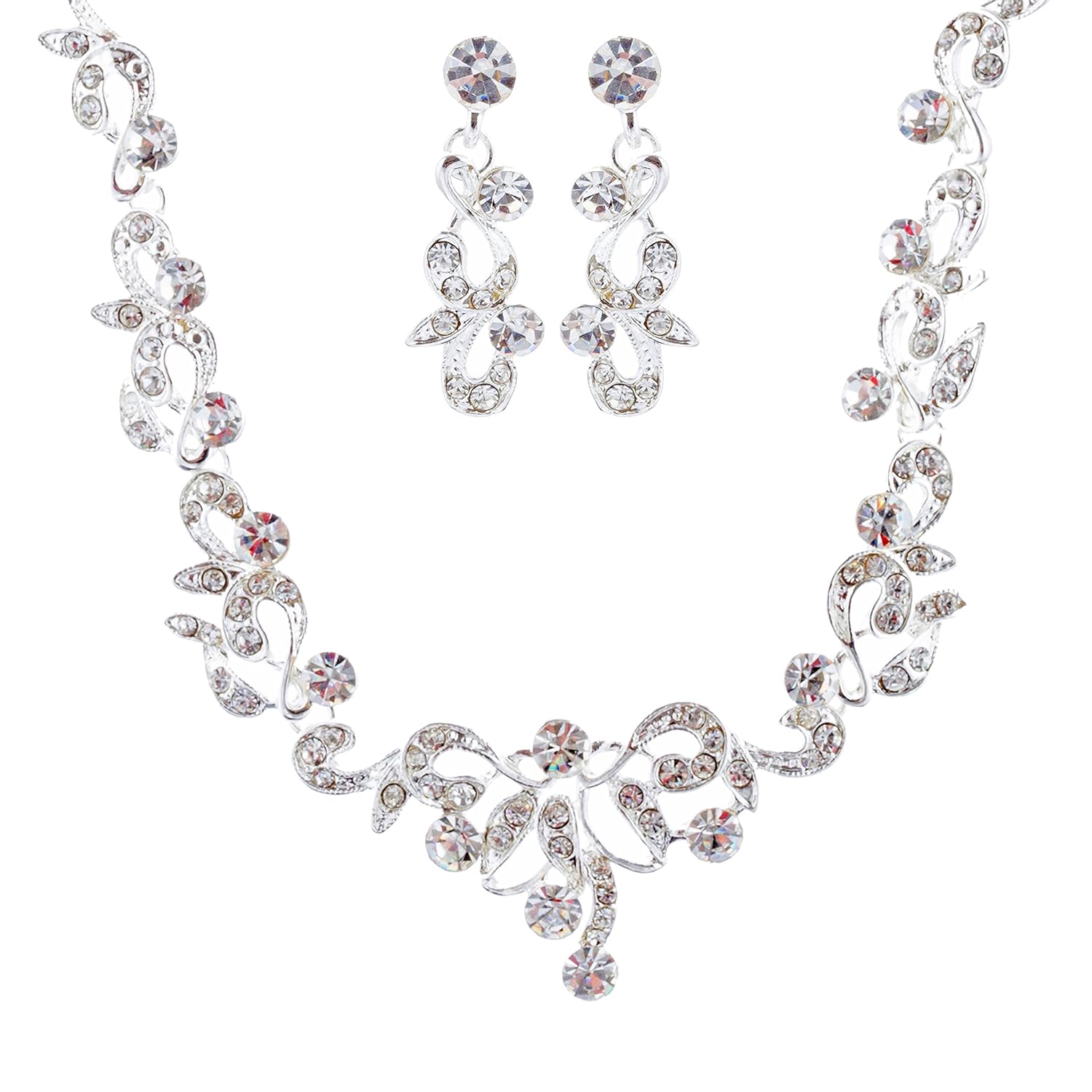 Buy Accessoriesforever Bridal Prom Jewelry Set Crystal Rhinestone