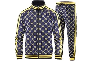 Aeeleire Track Suits for Men Set Plaid Tracksuit Mens Sweatsuits 2 Piece Sport Jogger Sweat Suits Clothes Jogging Outfits