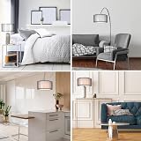 Giggi 2-Tier Grey Lamp Shade Ceiling Table Floor 10 inch 25.4cm GG-LI018GR view 2
