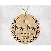 QPTADesignGift Best Nay Nay Ornament - Best Nay Nay Christmas Ornament -Best Nay Nay in The History of Forever Ornament - Family Ornament - Gift for Nay Nay - Nay Nay Ornament Printed on Both Sides