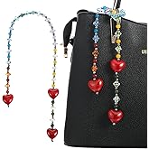 Ymapinc Boho Styles Red Bag Charm Chain, Beaded Bag Charm for Handbags,Heart Beaded Handbag Charms Chain, Gift for Women