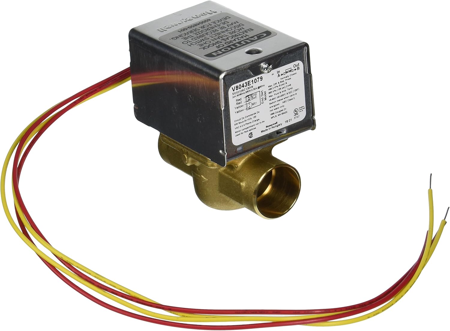 Honeywell V8043E1079 Electric Zone Valve, Multicolored