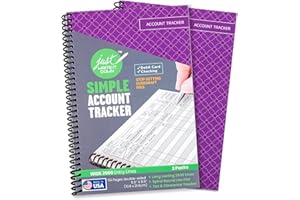 The Superior Register's Premium Check Book Register & Debit Card Ledger Notebook - Checking Account Register, Business Ledger, Cash Log & Expense Tracker - Standard Edition - 2 Pcs, Purple