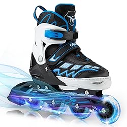 OBENSKY Inline Skates for Kids Ages 5-8, Adjustable