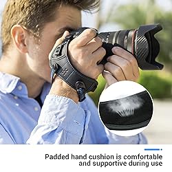 JJC Deluxe Microfiber Camera Hand Strap, Secure