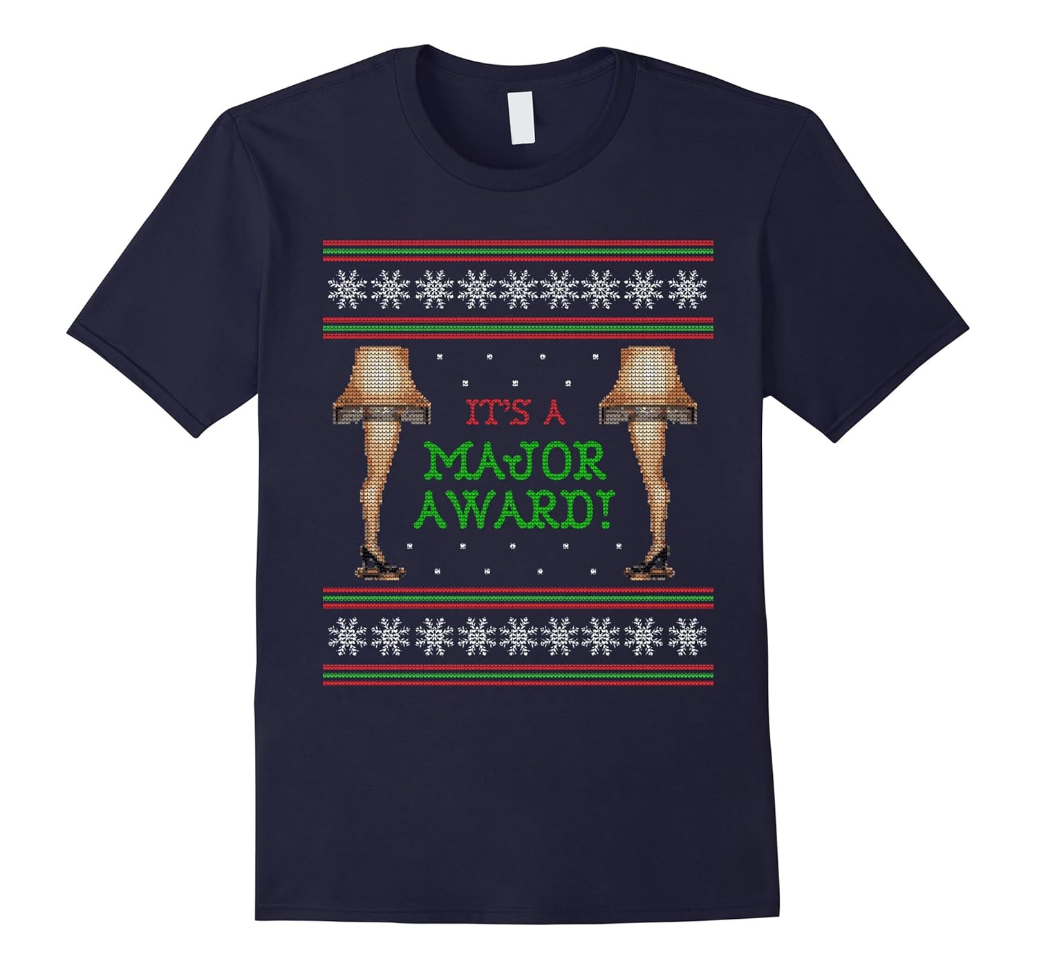 Christmas Story Leg Lamp - Ugly Christmas Sweater T-Shirt-ANZ