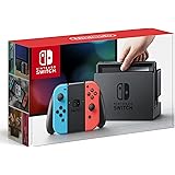 Nintendo Switch with Neon Blue and Neon Red Joy-Con