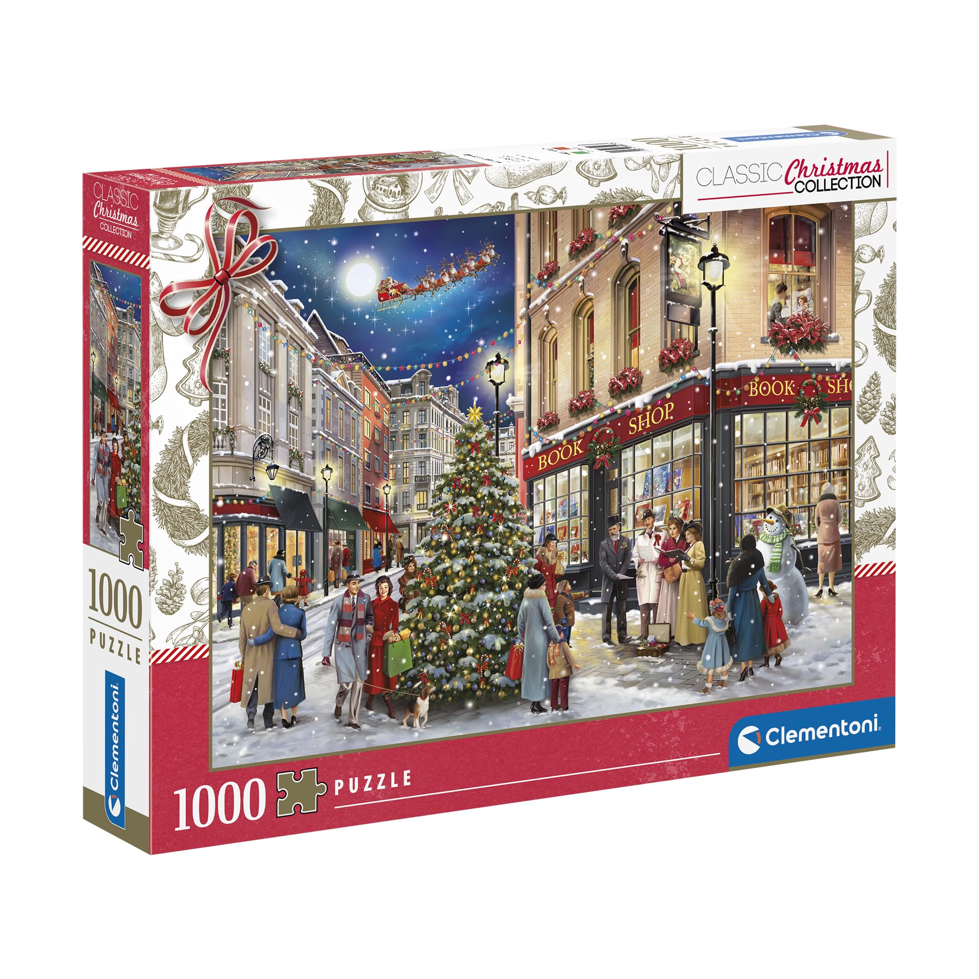Clementoni Jigsaw Puzzle Collection - A Christmas Stroll 1000 Pieces - Puzzle For Adults 14-99 Years, Gift For Men/Women, Made In Italy, 81498