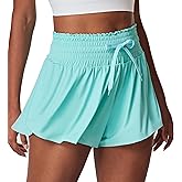 IUGA Athletic Shorts for Women High Waisted Butterfly Shorts Flowy Running Workout Tennis Skorts with Pockets Preppy Clothes