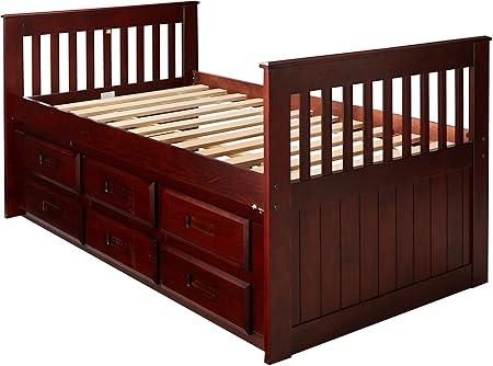 Amazon Com American Furniture Classics Merlot Pine Wood Twin Rake