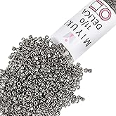 Miyuki Delica Seed Beads – Size 11/0 (1.6 mm), DB0021, Steel, 7.2 g, Approx. 1440 Beads, Made in Japan