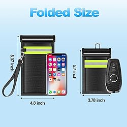 Lulrsay 2 Pack Faraday Bags,Portable Faraday Key