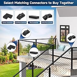 Gyykzz 8FT Stainless Steel 304 Handrail Black