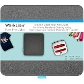 WORKLION Heat Press Mat 11"x13": Double-Sided Heat-Resistant Materials Protective Resistant Mat Compatible with Cricut Easypr