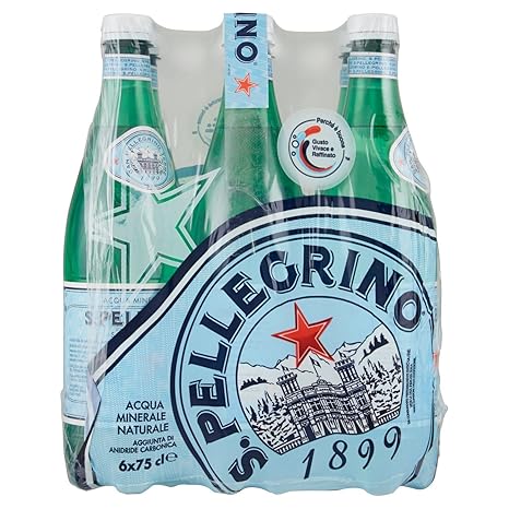 San Pellegrino Natürliches Mineralwasser aus italien 6er Pack 6 x 750 ml