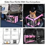 GRTLPOK Soft Sided Cat Dog Carrier Bag Pink M Airline Approved 17 lbs view 7