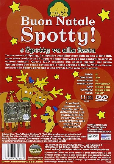 Buon Natale In 4 Lingue.Spotty Buon Natale Spotty Amazon Co Uk Dvd Blu Ray