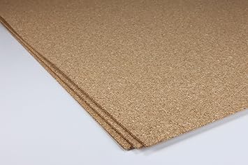 Korkplatte, EKB-Presskorkplatte 100x50cm 2mm Stark 0,5qm Kork für Modellbau und Basteln